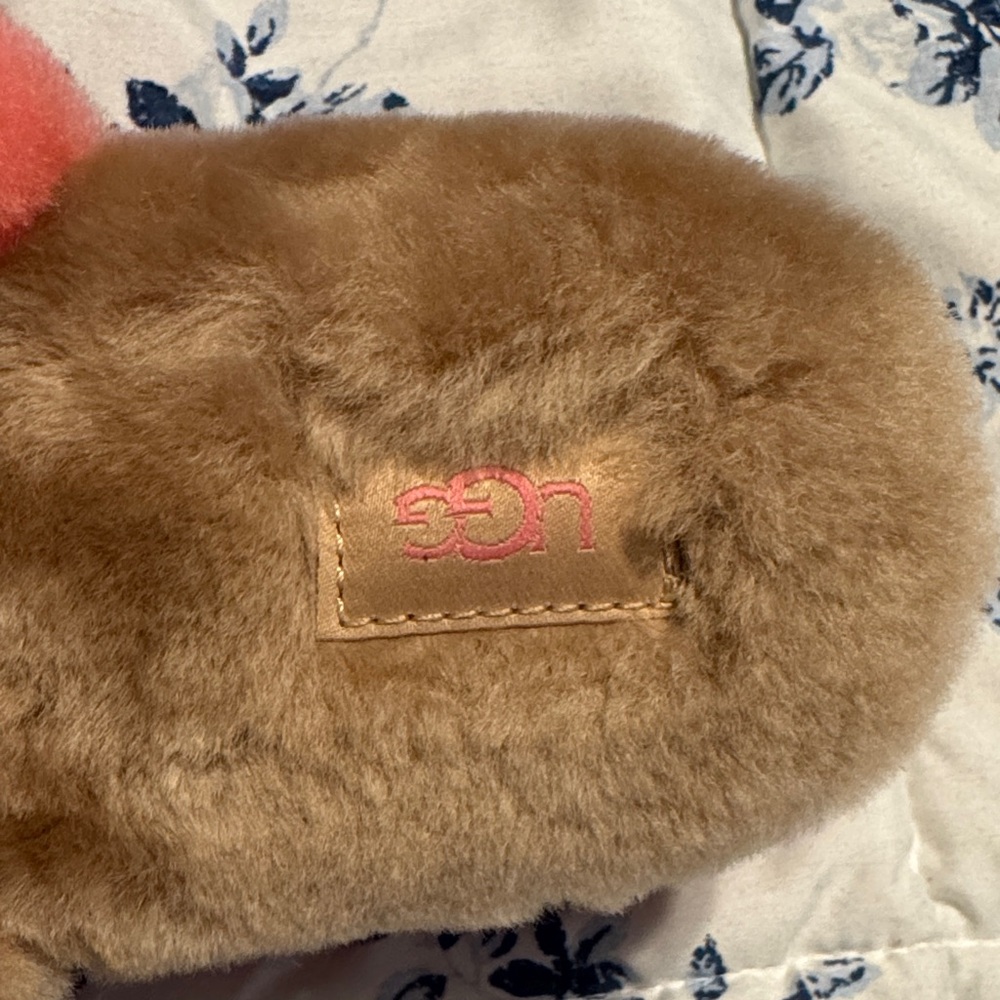 UGG Fuzzy Slide Sandals in Brown and Pink - Picture 5 of 6